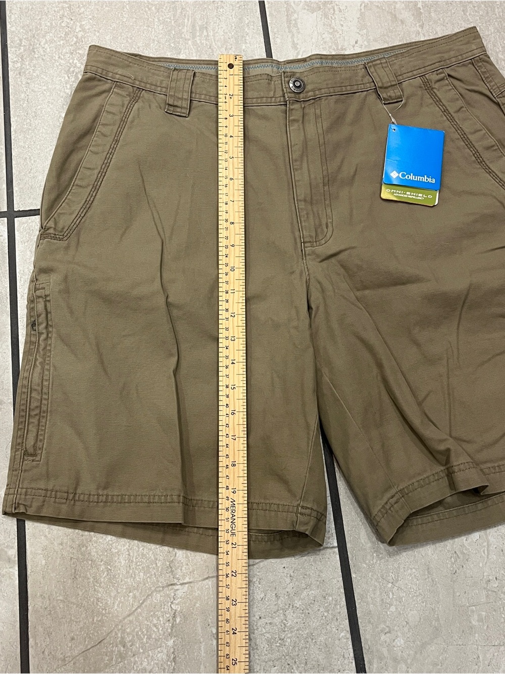 Columbia Ultimate ROC Shorts Khaki Tan Hiking Utility Men Sz 36 Omni-Shield NWT - Picture 8 of 14